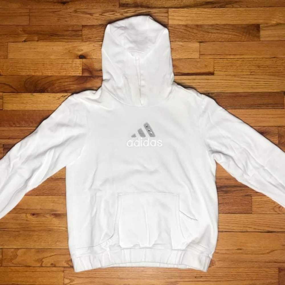 Adidas white hoodie size med